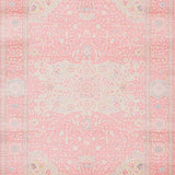 Ultra Soft Area Rug, Non Slip, Stain Resistant, Washable Area Rugs for Living Room, Bedroom, Rustic Earthy Toned Symmetry(Pink)