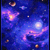 Ultra Soft Area Rug, Non Slip, Stain Resistant, Washable Area Rugs for Living Room, Bedroom, Charming Astral Theme Expression(Purple)
