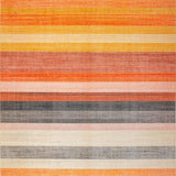 Ultra Soft Area Rug, Non Slip, Stain Resistant, Washable Area Rugs for Living Room, Bedroom, Chic Minimalist Tassel Accents(Orange)
