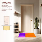 Ultra Soft Area Rug, Non Slip, Stain Resistant, Washable Area Rugs for Living Room, Bedroom, Interactive Playful Liquid Aesthetic(Orange)
