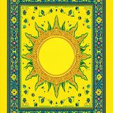 Ultra Soft Area Rug, Non Slip, Stain Resistant, Washable Area Rugs for Living Room, Bedroom, Charming Retro Sunbeam Artwork(Yellow)