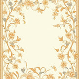 Ultra Soft Area Rug, Non Slip, Stain Resistant, Washable Area Rugs for Living Room, Bedroom, Beige Runner with Vintage Inspired Floral Swirls and Non Slip Grip(Beige)