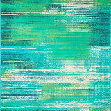 Ultra Soft Area Rug, Non Slip, Stain Resistant, Washable Area Rugs for Living Room, Bedroom, Chic Turquoise Green Fluid Design(Blue)