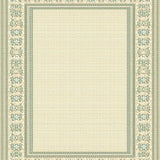 Ancient Scroll Area Sage Beige Artistic Swirl Design(Beige)