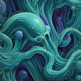 Ultra Soft Area Rug, Non Slip, Stain Resistant, Washable Area Rugs for Living Room, Bedroom, Mystic Kraken Tentacle Area Rug(Blue)