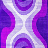 Ultra Soft Area Rug, Non Slip, Stain Resistant, Washable Area Rugs for Living Room, Bedroom, Soft Pastel Dreamy Spiral Theme(Purple)