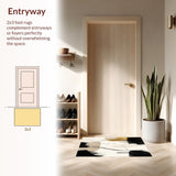 Beige with Abstract Black Brushstroke and Linear Accents(Beige)