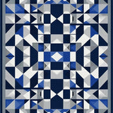 Ultra Soft Area Rug, Non Slip, Stain Resistant, Washable Area Rugs for Living Room, Bedroom, Navy Blue And Silver Modern Geometric Area With Symmetrical Design(Blue)