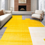Ultra Soft Area Rug, Non Slip, Stain Resistant, Washable Area Rugs for Living Room, Bedroom, Vibrant Modern Geometric Composition(Yellow)
