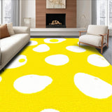 Ultra Soft Area Rug, Non Slip, Stain Resistant, Washable Area Rugs for Living Room, Bedroom, Playful Yellow Accented Aesthetic(Yellow)