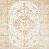 Beige with Classic Medallion and Distressed Finish(Beige)