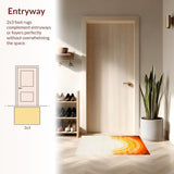 Ultra Soft Area Rug, Non Slip, Stain Resistant, Washable Area Rugs for Living Room, Bedroom, Radiant Multi-Hued Tiled Pattern(Yellow)