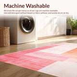 Ultra Soft Area Rug, Non Slip, Stain Resistant, Washable Area Rugs for Living Room, Bedroom, Gradient Pink Ombre Nursery Play Mat(Pink)