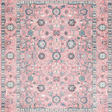 Ultra Soft Area Rug, Non Slip, Stain Resistant, Washable Area Rugs for Living Room, Bedroom, Artful Modern Distressed Composition(Pink)