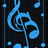 Ultra Soft Area Rug, Non Slip, Stain Resistant, Washable Area Rugs for Living Room, Bedroom, Vibrant Abstract Music Composition(Blue)