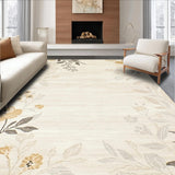 Ultra Soft Area Rug, Non Slip, Stain Resistant, Washable Area Rugs for Living Room, Bedroom, Boho Chic Area Neutral Design(Beige)