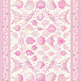Ultra Soft Area Rug, Non Slip, Stain Resistant, Washable Area Rugs for Living Room, Bedroom, Whimsical Pink Oceanic Pattern(White)