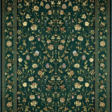 Ultra Soft Area Rug, Non Slip, Stain Resistant, Washable Area Rugs for Living Room, Bedroom, Chic Moody Botanical Illustration(Green)