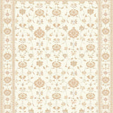 Ultra Soft Area Rug, Non Slip, Stain Resistant, Washable Area Rugs for Living Room, Bedroom, Detailed Geometric Floral(Beige)