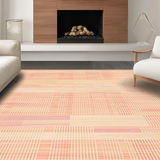 Ultra Soft Area Rug, Non Slip, Stain Resistant, Washable Area Rugs for Living Room, Bedroom, Sophisticated Low-Profile Tiled Aesthetic(Pink)