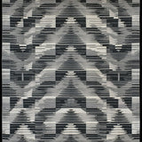 Ultra Soft Area Rug, Non Slip, Stain Resistant, Washable Area Rugs for Living Room, Bedroom, Sleek Angular Patterned Aesthetic(Black)