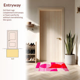 Chic Contemporary Blush Geometry(Red)