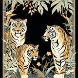 Wild Animal Beige Panther Lion Tiger Motif Inspirational(Orange)