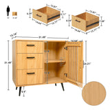 ODIKA MCM Single Side Wooden Buffet Cabinet