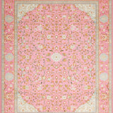 Ultra Soft Area Rug, Non Slip, Stain Resistant, Washable Area Rugs for Living Room, Bedroom, Modern Elegant Symmetrical Composition(Pink)