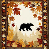 Ultra Soft Area Rug, Non Slip, Stain Resistant, Washable Area Rugs for Living Room, Bedroom, Cozy Maple Leaf Aesthetic(Beige)
