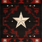 Ultra Soft Area Rug, Non Slip, Stain Resistant, Washable Area Rugs for Living Room, Bedroom, Earthy Western Geometric Elegance(Black)