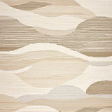 Ultra Soft Area Rug, Non Slip, Stain Resistant, Washable Area Rugs for Living Room, Bedroom, Serene Earthy Toned Linear Flow(Beige)