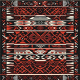 Ultra Soft Area Rug, Non Slip, Stain Resistant, Washable Area Rugs for Living Room, Bedroom, Abstract Tribal(Red)