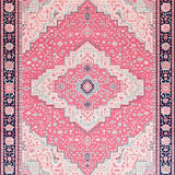Ultra Soft Area Rug, Non Slip, Stain Resistant, Washable Area Rugs for Living Room, Bedroom, Soft Cotton Backing Dining Room Accent Rug(Pink)
