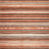 Ultra Soft Area Rug, Non Slip, Stain Resistant, Washable Area Rugs for Living Room, Bedroom, Rustic Geometric Earth Tone Elegance(Orange)