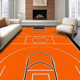 Ultra Soft Area Rug, Non Slip, Stain Resistant, Washable Area Rugs for Living Room, Bedroom, Playful Orange Graphic Design(Orange)