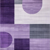 Ultra Soft Area Rug, Non Slip, Stain Resistant, Washable Area Rugs for Living Room, Bedroom, Elegant Purple Grey Artistry(Purple)