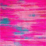 Ultra Soft Area Rug, Non Slip, Stain Resistant, Washable Area Rugs for Living Room, Bedroom, Bold Colorful Dynamic Brushstrokes(Pink)