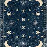 Ultra Soft Area Rug, Non Slip, Stain Resistant, Washable Area Rugs for Living Room, Bedroom, Celestial Canvas Area Inspired in Dark Blue & Beige(Blue)