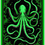 Creepy Green Octopus Inspired Design(Green)