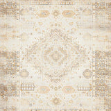 Ultra Soft Area Rug, Non Slip, Stain Resistant, Washable Area Rugs for Living Room, Bedroom, Boho Chic Hallway Faded Neutral Area(Beige)