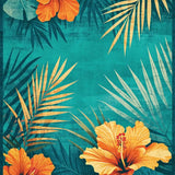 Elegant Oceanic Floral Motif(Blue)