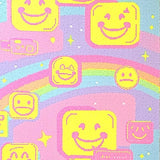 Ultra Soft Area Rug, Non Slip, Stain Resistant, Washable Area Rugs for Living Room, Bedroom, Sunny Pastel Cheerful Design(Pink)