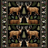 Country Chic Leafy Wilderness Design(Black)
