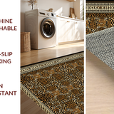 Ultra Soft Area Rug, Non Slip, Stain Resistant, Washable Area Rugs for Living Room, Bedroom, Wild Animal Print Elegance(Brown)