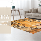 Ultra Soft Area Rug, Non Slip, Stain Resistant, Washable Area Rugs for Living Room, Bedroom, Stylish Soft Camel Aesthetic(Orange)
