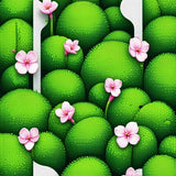 Captivating Multi Hued Flower Design(Green)