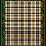 Ultra Soft Area Rug, Non Slip, Stain Resistant, Washable Area Rugs for Living Room, Bedroom, Rustic Pine Cone Elegance(Brown)