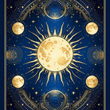 Ultra Soft Area Rug, Non Slip, Stain Resistant, Washable Area Rugs for Living Room, Bedroom, Mystical Night Sky Imagery(Blue)