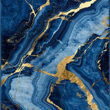 Ultra Soft Area Rug, Non Slip, Stain Resistant, Washable Area Rugs for Living Room, Bedroom, Vibrant Abstract Luxe Statement(Blue)